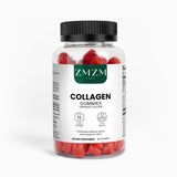 Bottle of ZMZM Collagen Gummies on a white background