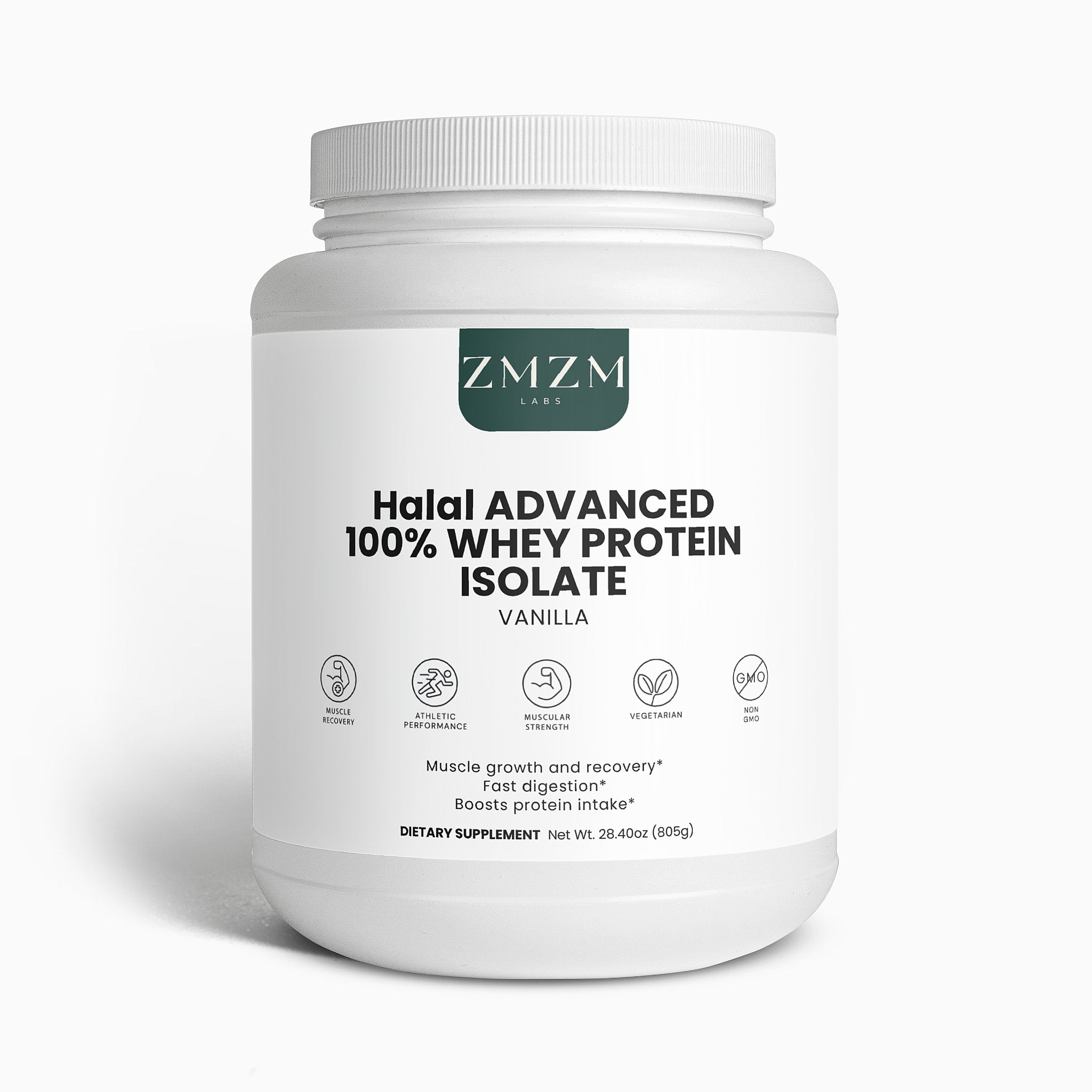 Halal Advanced 100% Whey Protein Isolate (Vanilla)