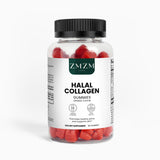 Bottle of ZMZM Halal Collagen Gummies on a white background