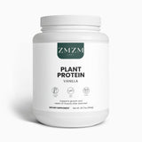 ZMZM Labs plant protein powder container on a white background