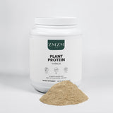 Jar of ZMZM Labs Plant Protein Vanilla on a white background