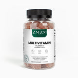 Bottle of ZMZM Multivitamin Gummies on a white background