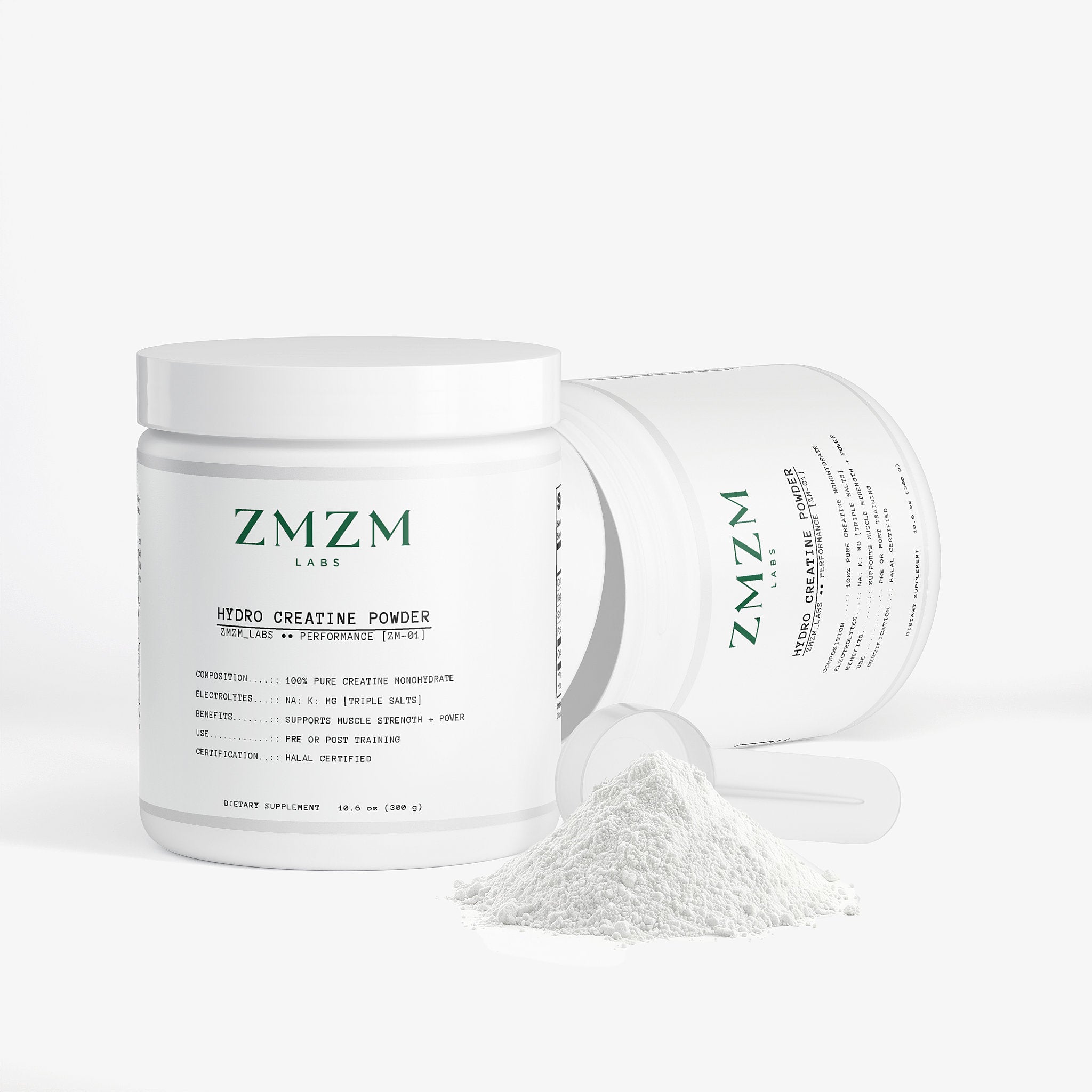 ZMZM Labs Strength + Hydration Creatine — packaging detail