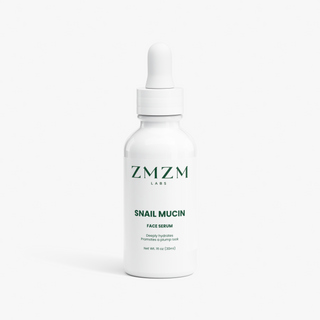 ZMZM Labs Snail Mucin Face Serum bottle — hydrating face serum for skin barrier support