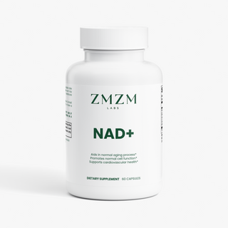 ZMZM Labs NAD+ supplement bottle — halal cellular energy and longevity support, gluten-free