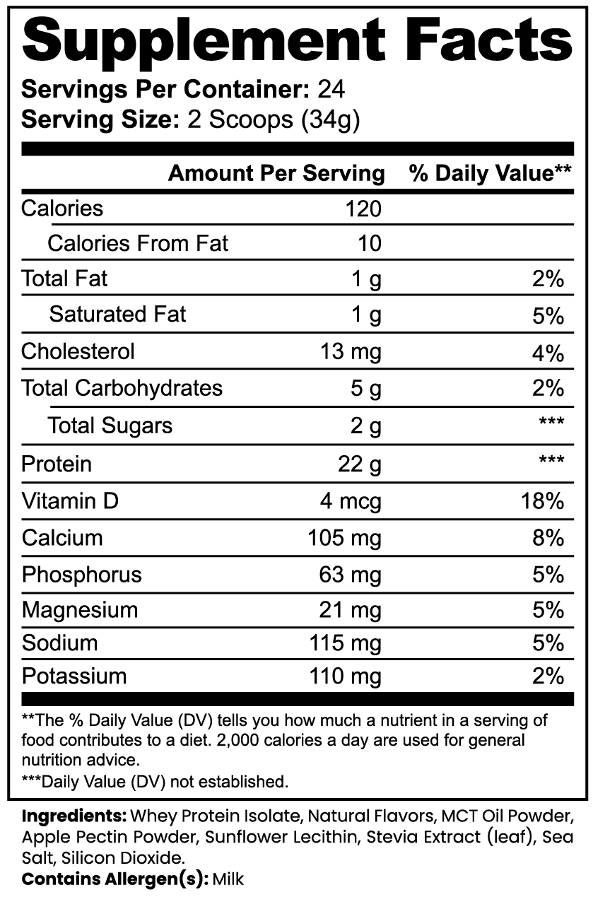 Halal Advanced 100% Whey Protein Isolate (Vanilla)